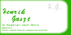 henrik gaszt business card